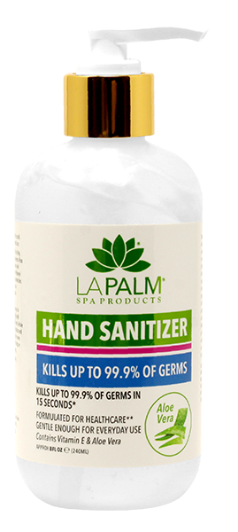 LP600 - LA PALM - HAND SANITIZER 8oz (Kills Up To 99.9% of Germs in 15 Seconds) MADE IN USA (NO RETURN, NO EXCHANGE DISINFECTING PRODUCTS)