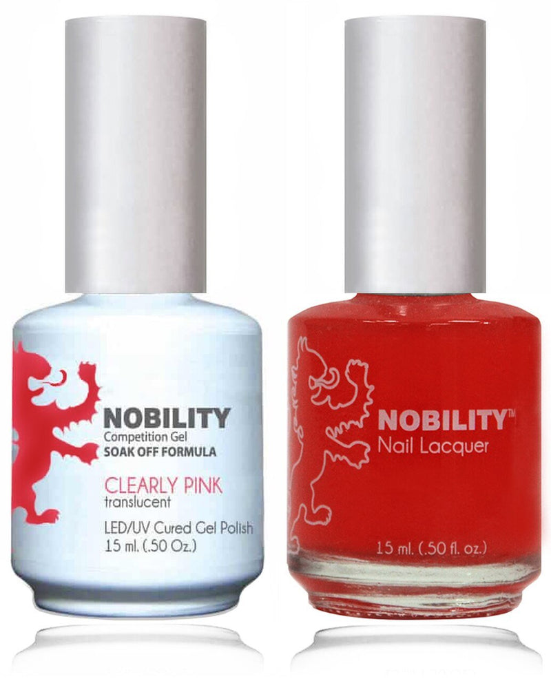 NBCS066 - NOBILITY GEL POLISH & NAIL LACQUER - CLEARLY PINK 0.5oz