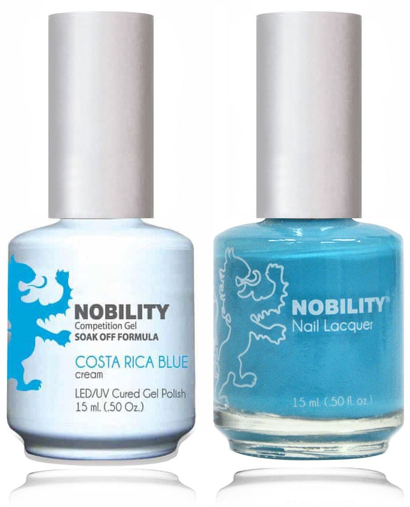 NBCS073 - NOBILITY GEL POLISH & NAIL LACQUER - COSTA RICA BLUE 0.5oz